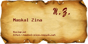 Maskal Zina névjegykártya